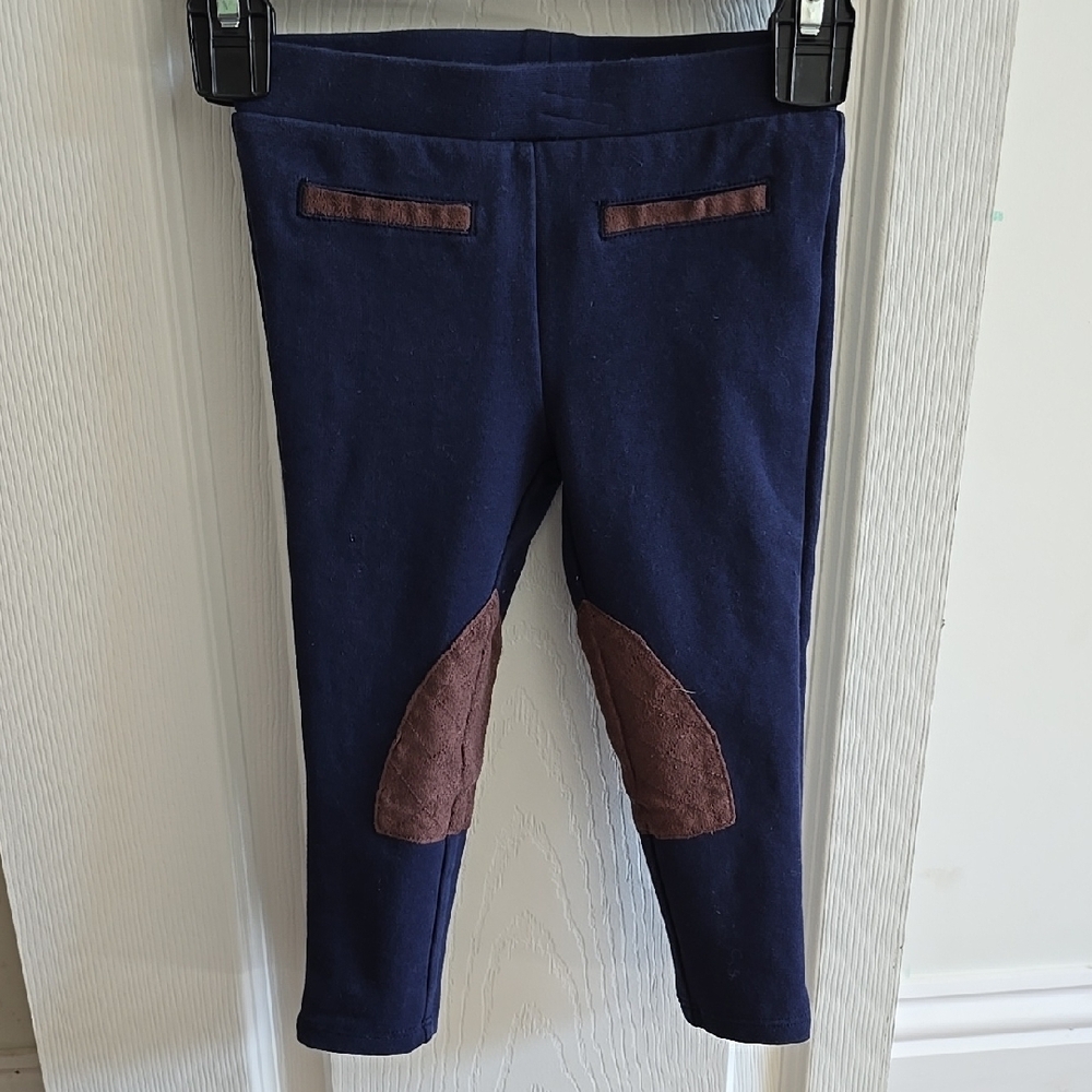 Janie And Jack Kids Navy and Brown Leggings